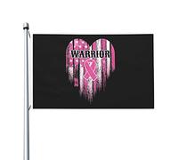 Drapeaux De Jardin Guerrière Du Cancer Du Sein De L'American Heart Association Bannière De Jardin Vintage Drapeaux Décoratifs D'Extérieur Pour Festivals Pelouse Cour 90X150 CM
