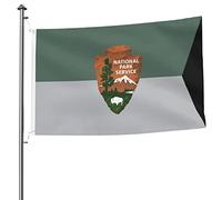 Drapeaux De Jardin Guidon Du Service Des Parcs Nationaux Des États-Unis Bannière De Cour Personnalisée Bannières Extérieure Pour Cour Défilé Balcon 90X150 Cm
