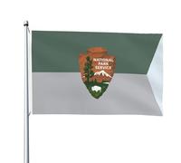 Drapeaux De Jardin Guidon Du Service Des Parcs Nationaux Des États-Unis Bannières Extérieure Imperméabiliser Bannière De Jardin Pour Festivals Jardins Cour 90X150 Cm