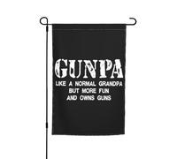 Drapeaux De Jardin Gunpa Like A Normal Grandpa But More Fun And Owns Guns Toutes Les Saisons Bannière Extérieure Premium Garden Flag Pour Patio Célébrations S