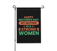 Drapeaux de jardin Happy Mother's Day My Mother 12x18 pouces, drapeau de jardin double face, drapeaux décoratifs pour la maison, la pelouse, le patio, les vacances, la saison, l'extérieur, drapeau de