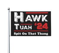 Drapeaux De Jardin Hawk Tuah Crache Sur Cette Chose Mur Vintage Pour Bannières Extérieure Couleurs Vives Drapeaus Décoratif Decoration Bannière Jardins Pour Balcon Défilé Fête 90X152CM