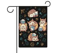 Drapeaux de jardin hibou mignons, drapeau double face, drapeaux de vacances pour décoration extérieure 12,6 x 18,5 pouces