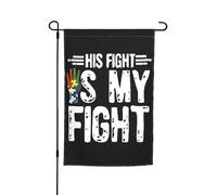Drapeaux De Jardin His Fight Is My Fight Coupe-Vent Et Étancheune Drapeau Extérieur Décorations Treer Drapeau Pour Ferme Patio S
