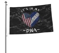 Drapeaux De Jardin Honduras C'Est Dans Mon Adn Honduras États-Unis Drapeau Fierté Durable Drapeaus Décoratif Résistant Bannières Extérieure Pour Festivals Fête Défilé 90X152CM