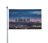 Drapeaux De Jardin Horizon De Los Angeles Bannière Extérieure Décorations Treer Drapeau Résiste Aux Intempéries Pour Balcon Fête Célébrations Ferme 90X150Cm