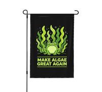 Drapeaux de jardin humoristiques « Make the Algae Great Again » (30 x 45 cm), bannière décorative double face pour la décoration extérieure