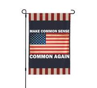Drapeaux de jardin humoristiques « Rendez le bon sens commun » 12 x 18 » double face pour fête