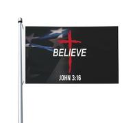 Drapeaux De Jardin I Believe John 316 Treer Drapeau Décorations Garden Flag Pour Célébrations Ferme Balcon Fête 90X150 CM