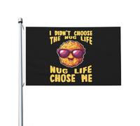 Drapeaux De Jardin I Didn'T Choose The Nug Life Chicken Nugget Bannière Extérieure Toutes Les Saisons Drapeau Extérieur Pour Patio Jardinage Célébrations 90X150 CM