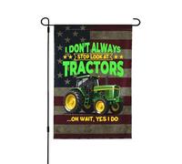 Drapeaux De Jardin I Don'T Always Stop Look At Tractors Toutes Les Saisons Pelouse Drapeaux Décorations Bannière Extérieure Pour Jardinage Ferme M