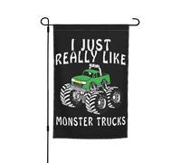 Drapeaux De Jardin I Just Really Like Monsters Trucks Toutes Les Saisons Drapeau Extérieur Premium Garden Flag Pour Patio Jardinage S