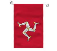 Drapeaux de Jardin Île de Man Bannière 12x18 Inch | Suspendre Drapeaux Décoratif UV Fade RéSistant Bannière décorative pour Maison Intérieur Vacances