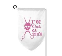 Drapeaux De Jardin I'Ll Cut A Bitches Scissors Drapeau Extérieur Résiste Aux Intempéries Bannière Extérieure Premium Pelouse Drapeaux Pour Balcon Fête Ferme Jardinage M
