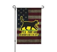 Drapeaux De Jardin I'Ll Tread Wherever I Want Décorations Bannière Extérieure Coupe-Vent Et Étancheune Pelouse Drapeaux Pour Jardinage Balcon Fête S