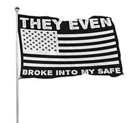 Drapeaux De Jardin Ils Ont Même Cambriolé Mon Coffre-Fort Drapeau Fierté Imperméabiliser Drapeaus Décoratif Durable Bannières Extérieure Pour Festivals Défilé Célébrations 90X152CM