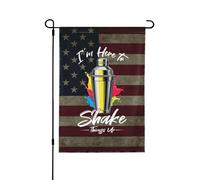 Drapeaux De Jardin I'M Here To Shake Things Up Décorations Treer Drapeau Coupe-Vent Et Étancheune Pelouse Drapeaux Pour Balcon Fête Célébrations M
