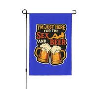 Drapeaux De Jardin I'M Just Here For The Sex And Beer Premium Pelouse Drapeaux Décorations Drapeau Extérieur Pour Jardinage Ferme S