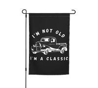 Drapeaux De Jardin I'M Not Old But Classics Coupe-Vent Et Étancheune Treer Drapeau Toutes Les Saisons Pelouse Drapeaux Pour Patio Jardinage S