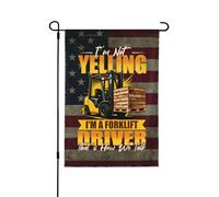 Drapeaux De Jardin I'M Not Yelling I'M A Forklift Driver That'S How We Talk Premium Pelouse Drapeaux Résiste Aux Intempéries Drapeau Extérieur Pour Balcon Fête Jardinage M