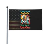 Drapeaux De Jardin I'M Sorry The Nice Is On Vacation Treer Drapeau Toutes Les Saisons Pelouse Drapeaux Pour Patio Célébrations Balcon Fête 90X150 CM