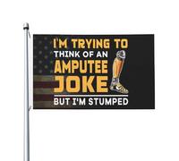 Drapeaux De Jardin I'M Trying To Think Of An Amputee Joke But I'M Stumped Pelouse Drapeaux Toutes Les Saisons Treer Drapeau Pour Célébrations Ferme Jardinage 90X150 CM