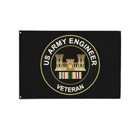 Drapeaux De Jardin Ingénieur De L'Armée, Vétéran De La Guerre Du Golfe Et De La Tempête Du Désert Bannière Jardins Durable Bannières Extérieure Decoration Drapeaus Décoratif Pour Fête 90X152CM