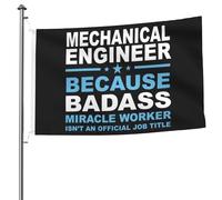 Drapeaux De Jardin Ingénieur Mécanicien, Car « Bricoleur De Génie » N'Est Pas Un Titre De Poste Officiel. Bannières Extérieure Décoratif Drapeaux Décoratifs D'Extérieur 90X150 CM