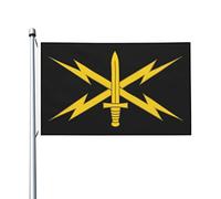 Drapeaux De Jardin Insigne De La Branche Cybernétique De L'Armée Résiste Aux Intempéries Garden Flag Décorations Pelouse Drapeaux Pour Patio Jardinage Balcon Fête 90X150Cm