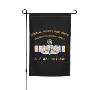 Drapeaux De Jardin Insigne De Parachutiste Maître Prototype Des Forces Spéciales, Vétéran De La Guerre Du Golfe Drapeau Fierté Bannière Jardins Decoration Drapeaus Décoratif Pour 30X45CM
