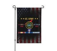 Drapeaux De Jardin Insigne D'Infanterie De Combat Américaine : Vétéran Coréen Bannière Jardins Imperméabiliser Bannières Extérieure Couleurs Vives Drapeaus Décoratif Pour Défilé Fête 30X45CM