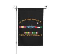 Drapeaux De Jardin Insigne D'Infanterie De Combat, Vétéran De La Guerre Du Golfe Bannières Extérieure Durable Drapeaus Décoratif Résistant Bannière Jardins Pour Balcon Fête Défilé 30X45CM