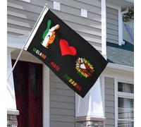 Drapeaux De Jardin Irlande Irlandais Paix Zimbabwe Zimbabwéen Drapeau Fierté Résistant Drapeaus Décoratif Durable Bannière Jardins Pour Balcon Fête Défilé 90X152CM
