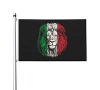 Drapeaux De Jardin Italie Lion Noir Italien Bannière Jardins Durable Drapeau Fierté Decoration Drapeaus Décoratif Pour Balcon Défilé Festivals 90X152CM