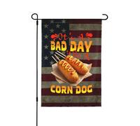 Drapeaux De Jardin It'S A Bad Day To Be A Corn Dog Décorations Garden Flag Coupe-Vent Et Étancheune Pelouse Drapeaux Pour Ferme Célébrations S
