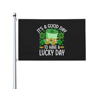 Drapeaux De Jardin It'S A Good Day To Have A Lucky Day Drapeaus Décoratif Couleurs Vives Bannière Jardins Résistant Drapeau Fierté Pour Fête Festivals Défilé 90X152CM