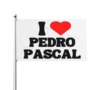 Drapeaux De Jardin J'Adore Pedro Pascal, Le Meilleur Papa Du Monde Drapeau Fierté Durable Bannière Jardins Imperméabiliser Drapeaus Décoratif Pour Fête Festivals Défilé 90X150Cm