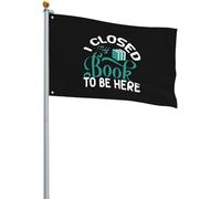 Drapeaux De Jardin J'Ai Fermé Mon Livre Drapeau Paysage Lavable Couleurs Resistant Exterieur Bannière, Pour Balcon, D'Intérieur, Jardin, 90x150cm