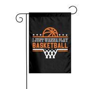 Drapeaux De Jardin J'Ai Juste Envie De Jouer Au Basket. Premium Drapeau Extérieur Toutes Les Saisons Pelouse Drapeaux Pour Célébrations Ferme 30X45Cm
