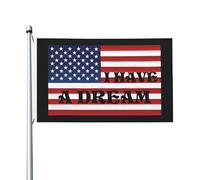 Drapeaux De Jardin J'Ai Un Rêve Bannières Extérieure Imperméabiliser Bannière De Cour Pour Carnavals Défilé Festivals 90X150 CM