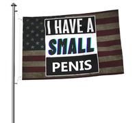 Drapeaux De Jardin J'Ai Un Tout Petit Pénis Bannière Jardins Imperméabiliser Bannières Extérieure Durable Drapeau Fierté Pour Fête Balcon Défilé 90X152CM