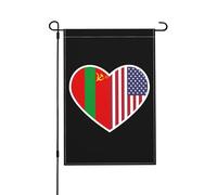 Drapeaux De Jardin J'Aime L'Amérique Et L'État De Transnistrie Drapeau Fierté Couleurs Vives Drapeaus Décoratif Durable Bannière Jardins Pour Festivals Défilé Balcon 30X45CM