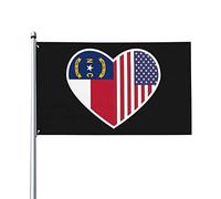 Drapeaux De Jardin J'Aime L'Amérique Et Terre-Neuve Bannière De Jardin Décoratif Drapeaux Décoratifs D'Extérieur Pour Décoration Extérieurs Intérieurs 90X150 CM