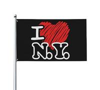 Drapeaux De Jardin J'Aime New York Bannière Jardins Durable Drapeaus Décoratif Decoration Drapeau Fierté Pour Fête Balcon Défilé 90X152CM