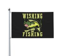 Drapeaux De Jardin J'Aimerais Être À La Pêche Bannière Jardins Imperméabiliser Drapeaus Décoratif Résistant Drapeau Fierté Pour Festivals Défilé Balcon 90X152CM