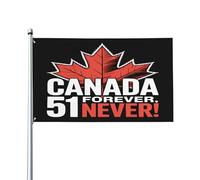 Drapeaux De Jardin Jamais 51E État, Le Canada D'Abord Bannière Jardins Decoration Bannières Extérieure Résistant Drapeau Fierté Pour Festivals Balcon Fête 90X150CM
