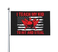 Drapeaux De Jardin J'Apprends À Mon Enfant À Frapper Et À Voler Aux États-Unis Drapeau Fierté Imperméabiliser Bannière Jardins Decoration Bannières Extérieure Pour Fête Défilé Balcon 90X152CM