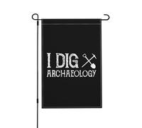 Drapeaux De Jardin Je Creuse L'Archéologie Coupe-Vent Et Étancheune Garden Flag Résiste Aux Intempéries Bannière Extérieure Pour Jardinage Balcon Fête 30X45Cm