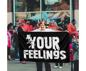 Drapeaux De Jardin Je Me Fous De Tes Sentiments Bannière Jardins Imperméabiliser Bannières Extérieure Couleurs Vives Drapeau Fierté Pour Festivals Balcon Fête 90X152Cm
