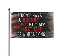 Drapeaux De Jardin Je N'Ai Pas De Liste De Choses À Faire Avant De Mourir. Bannières Extérieure Résistant Bannière De Cour Pour Extérieurs Pelouse Célébrations 90X150 CM